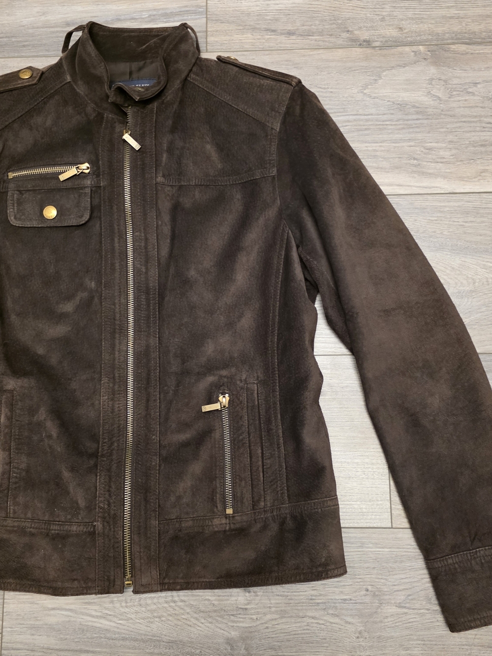 Anne Klein Brown Genuine Leather Suede Jacket - Woman’s Size Small - Picture 8 of 10
